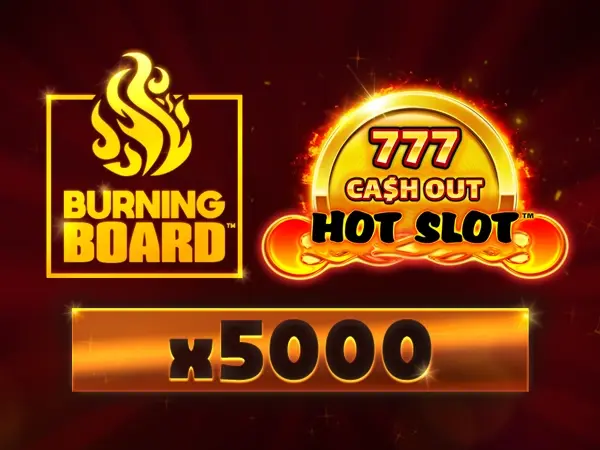 Hot Slot: 777 Cash Out Burning Board game art