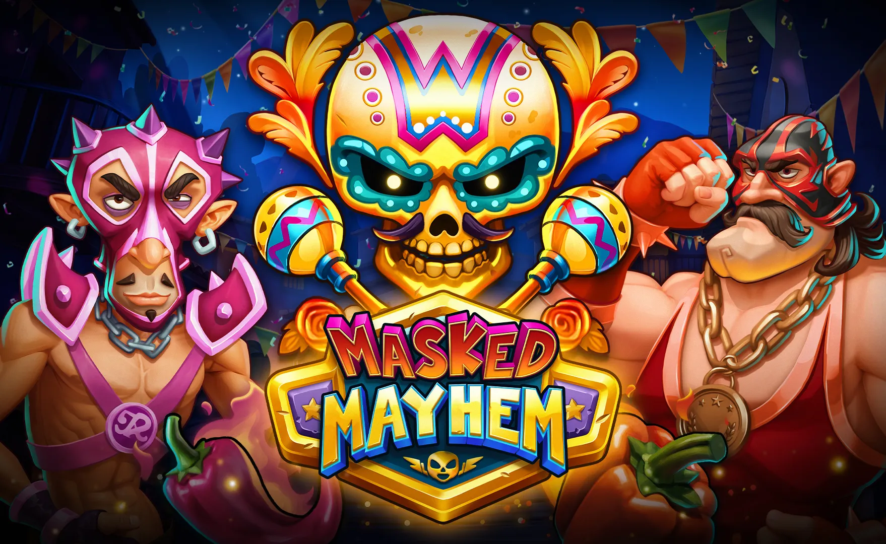Masked Mayhem game art