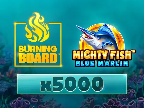 Mighty Fish: Blue Marlin Burning Board game art